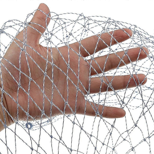 4x bärbar hopfällbar fiskehåv i nylon, rombisk maska, landningshåv - 50 cm