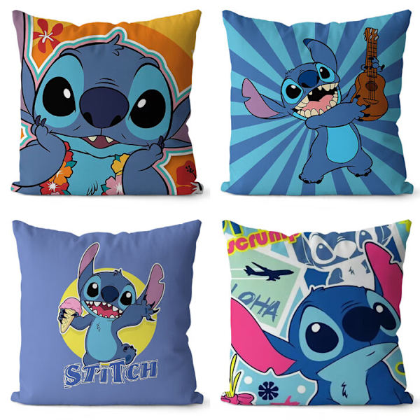 Set med 4 Kuddfodral, Kuddfodral 45x45cm Kuddfodral Deko
