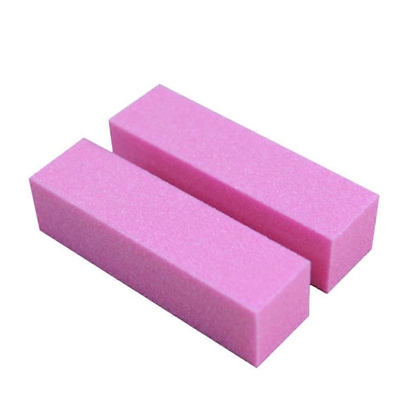 Nagelbufferblock Naturlig Nagelpolerare Sandpappersblock Manikyr Pedikyr Vårdfilar (Rosa)