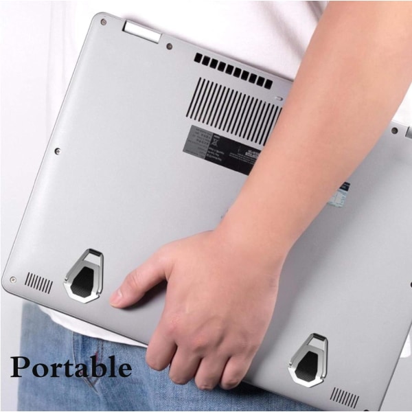 Foldbar metal laptop-stander passer til de fleste bærbare computere og tastaturer (to