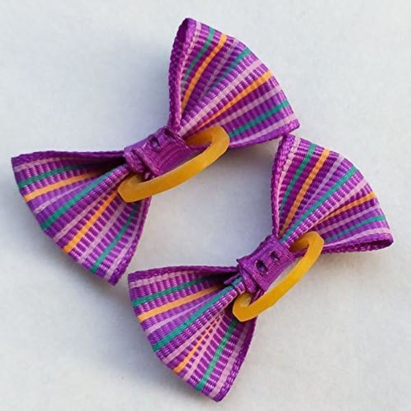 *25 stk. Hundesløjfer med elastisk bånd til kæledyrshår - Assorterede farver*