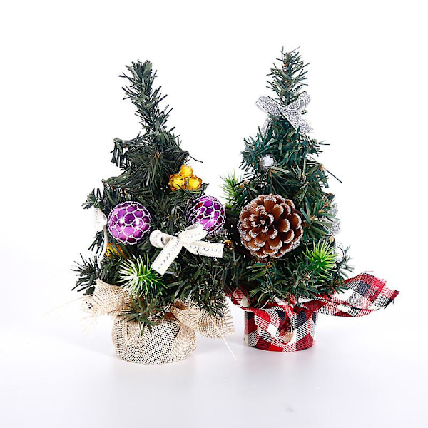 Julgran för skrivbord 20cm Hänge Juldekoration (lila)