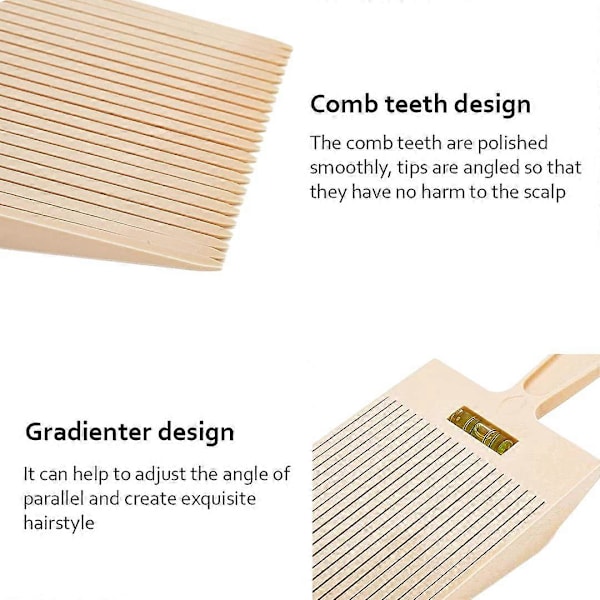 Flat Top Guide CombProfesjonell Frisørkam, Flat Top Guide Comb for Menn og Kvinner med VaterDual Ended Design Hårplukk Barberkam Verktøy