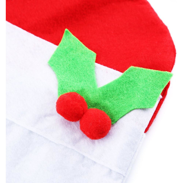 *2 Julstolsöverdrag, Tomte Stolsöverdrag med Röd Hatt,*