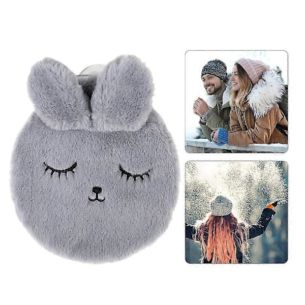 Varmtvannsflaske, Varmtvannsflaske med trekk, Varmtvannsflaske for barn med myk kosebamse, For å holde hender, føtter og kropp varme