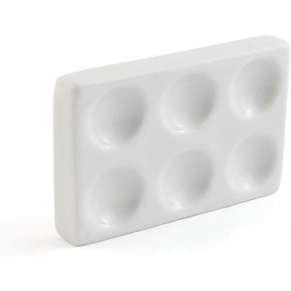 6 Brønde Porcelænsplet Reaktionsplade Til Laboratorieeksperiment Kemisk Testning (d-583-a)