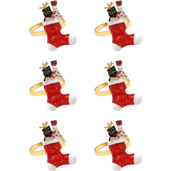 #Christmas Napkin Buckle 6PCS Christmas Napkin Rings,Golden Christ#