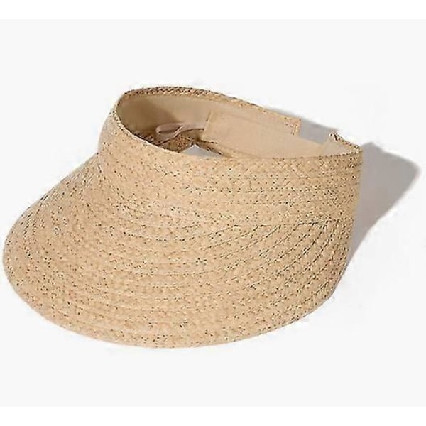 Solhatt för kvinnor, hopfällbar solhatt, sommarhatt för hästsvans, strandhatt