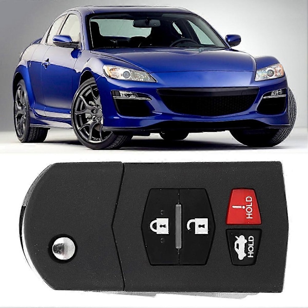 3 1 Knappar Vikbar Flip Bilnyckel Fodral Skal Skydd Passar Mazda 3 5 6 RX-8 CX-7 CX-9