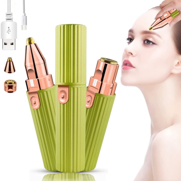#Ansigts Epilator 2 i 1 Razor og Smertefri Øjenbryn Epilator#