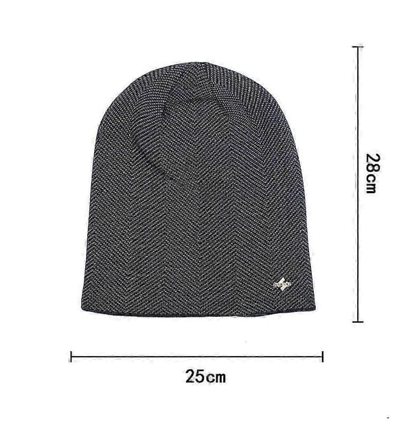 Herr Vinter Varm Mössa Vuxen Stickad Casual Beanies Bomull Ullhattar