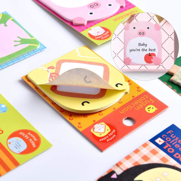 Mini Sticky Notes, 24 Pakker Farvede Sticky Notes, Køleskabs Sticky