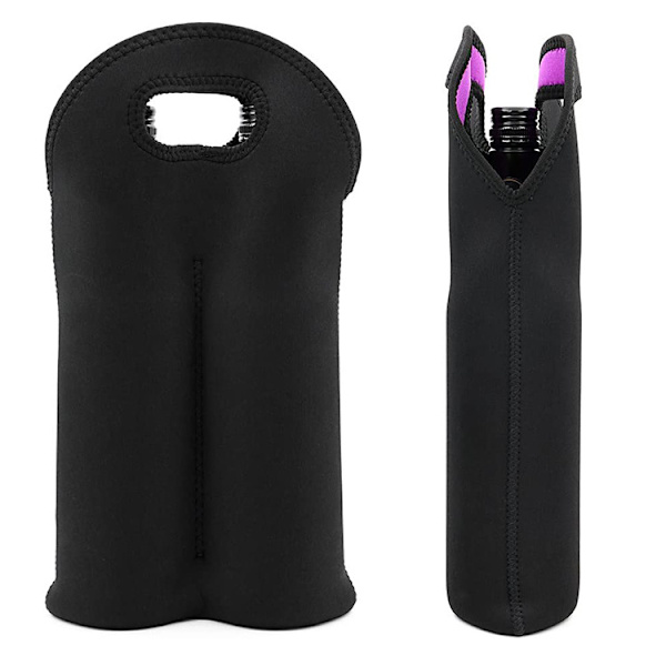 #Isoleret Flaskepose Flaskeholder til 2 Flasker Vin Bærbar Vandflaskepose til Vin og Champagne#
