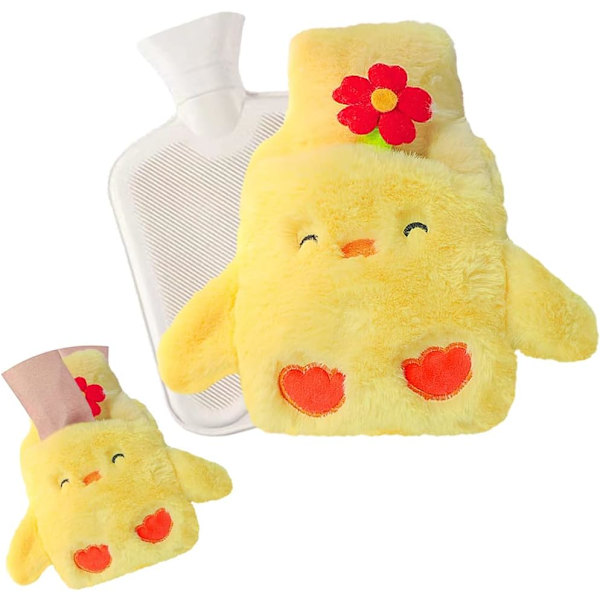 Plush-pehmeä kuumavesipullo, Piirretty pörröinen kuumavesipullo, Kuuma