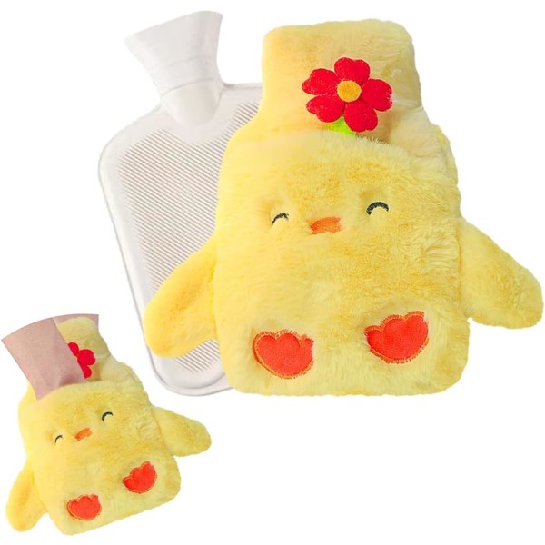 Plush Varmvattenflaska, Cartoon Fluffig Varmvattenflaska, Varm