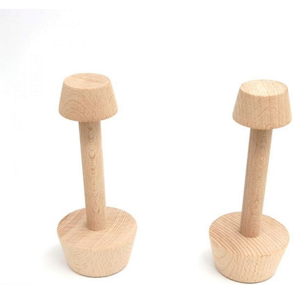 Æggetærter - Tamper DIY Bageformning Dobbeltsidet Træ Kager Pusher, Æggetærter Tamper Konditorværktøj Køkkenudstyr til Mini Muffin Pande P