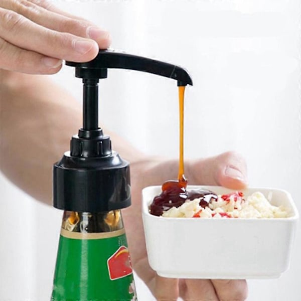 8 st Jamflaskpump Ostronsåsdoserare Ketchup Vinäger Flaskhuvud Trycktyp Pump, B