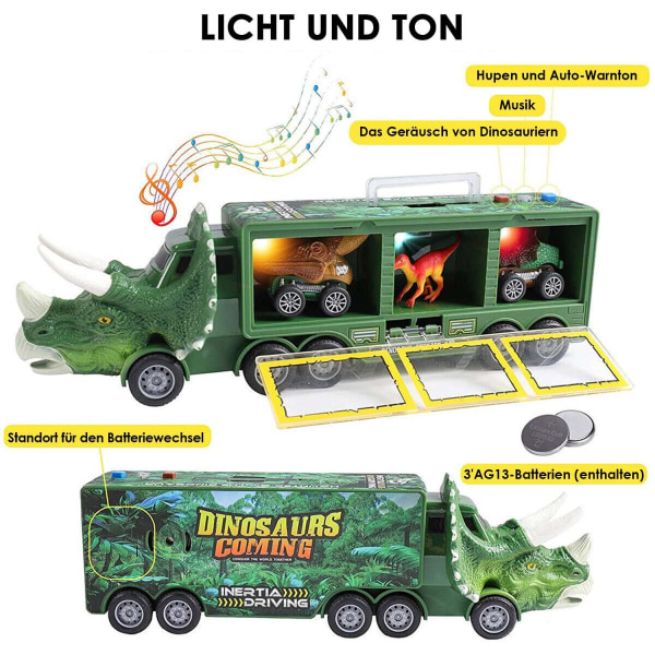 #Leker for barn Dinosaur lastebil leketøy gaveoppbevaring bil transport#