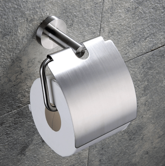 *Børstet 304 rustfrit stål toiletrulleholder med låg til*