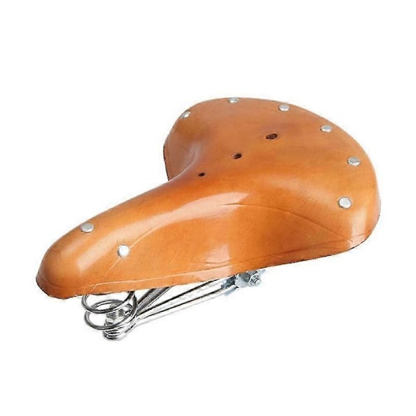Mjuk Retro Cykelsadel Tillverkad av Kohudssadlar Retro Cykelsadel Män Kvinnor Cykelsadel Komfort Cykelsadel
