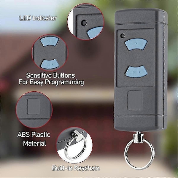 2-pak Garageport Fjernbetjening Håndholdt Sender Udskiftning til HSE2-868 HS4-868 HSM4-868 Promatic