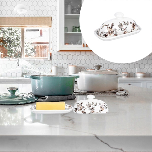 1 stk. Keramisk Fad Madserveringsplade Smørskål Osteæske Design Madfad
