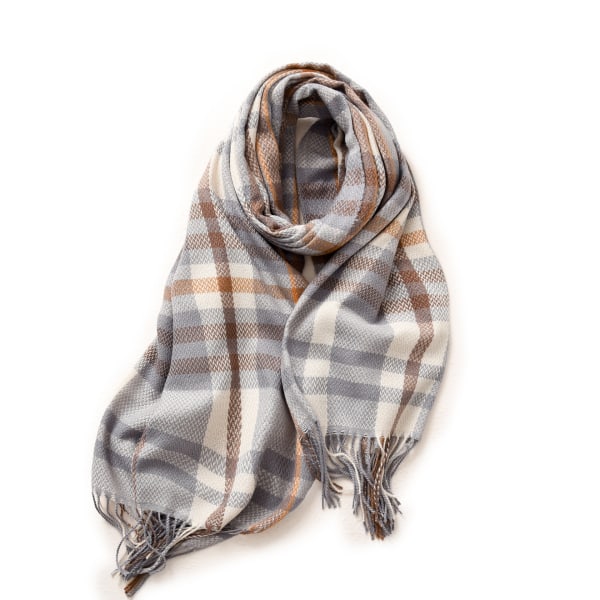 #Tjock varm imitationskashmirrutig halsduk sjal 68x180cm#