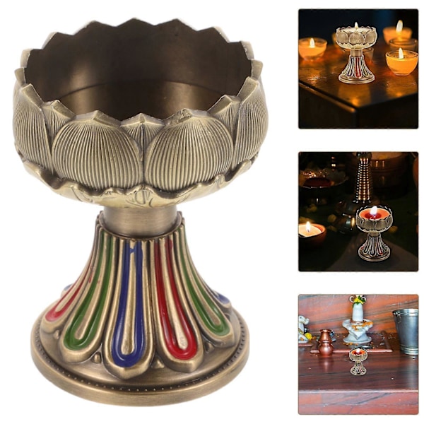 Lotus Tea Light Hållare Ljusstake Värmeljushållare Bords Smörlampshållare