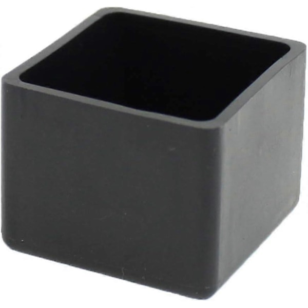 Firkantede gummiendestykker for stoler, bord, møbelben, 50 mm (sort 4 stk)