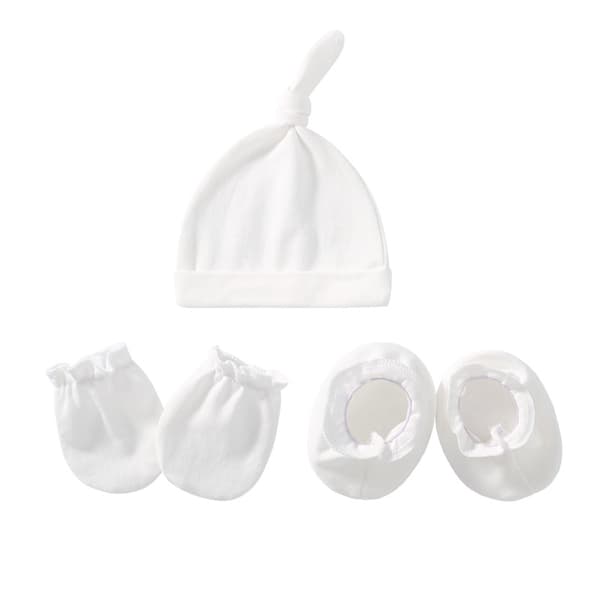 /#/Nyfödd Bomullsmössa Nyfödd Baby Cap, Björnöron och Elastisk Rosett/#/