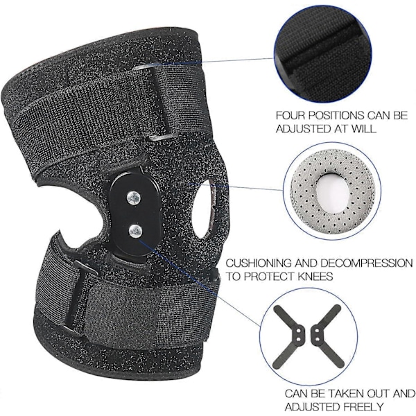 Justerbart kompressionsknästöd för män och kvinnor, knäskydd för knäsmärta, svullnad, meniskskada, ACL, One Size