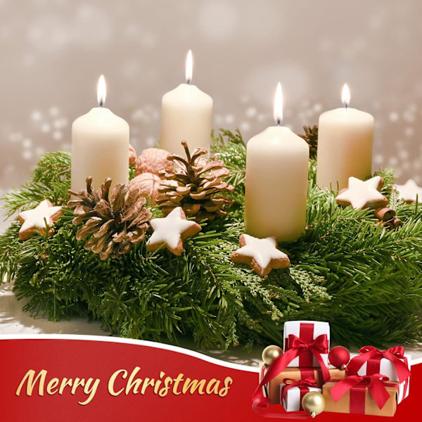 8 kpl 6 cm/ 2,4 tuuman metallilevykynttilänjalkoja Advent-seppeleen