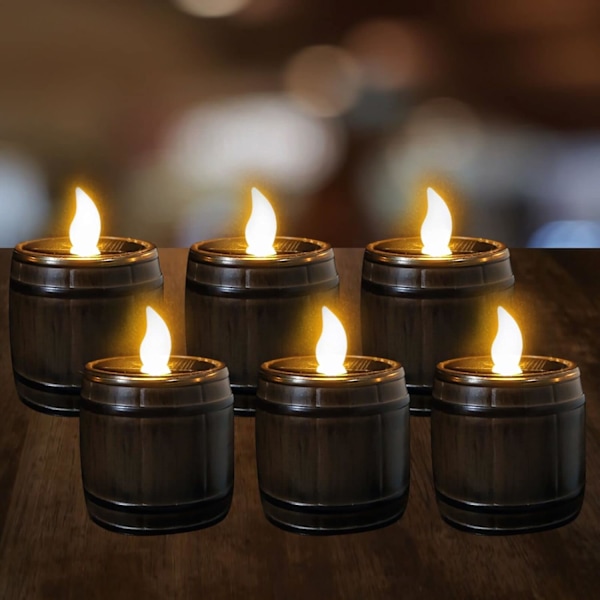 #Pack LED Solcellslampor Utomhus Tunnformade Lampor, Vattentäta So#