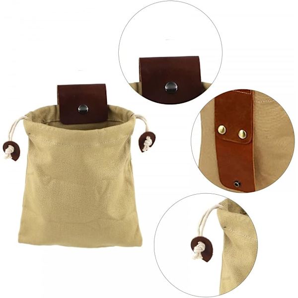 *Canvas Forage Pouch, Fällbar Canvas Bushcraft Väska, Bushcraft Väska*