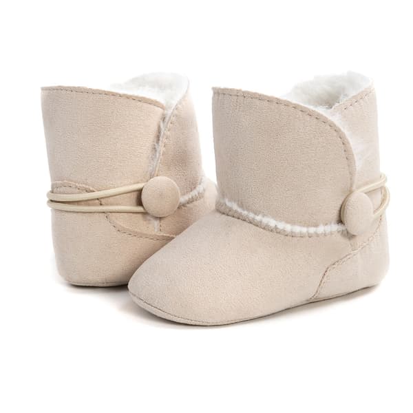 #12CM Fôrede Lær Barneboots Babysko Sko Polstret Varme#
