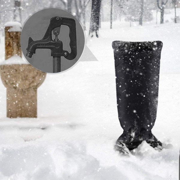 Stor Udendørs Frostsikker Hane (Sort, 20*8 Tommer), Frostsikker