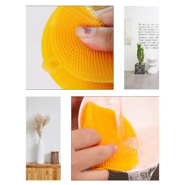 #85st silikondiskborste Antibakteriell diskmaskin Silikonsvamp som används för att tvätta grönsaker, frukt och fat#