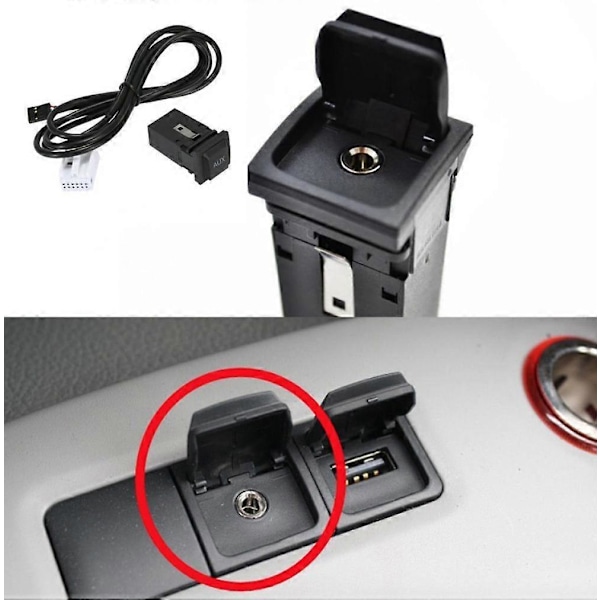 Bil Aux Switch Interface Adapter I Stik Med Kabelnet Til Vw1 Rcd510 Rcd310 Rns315 Jetta 5 Mk5 Golf 6 Mk6