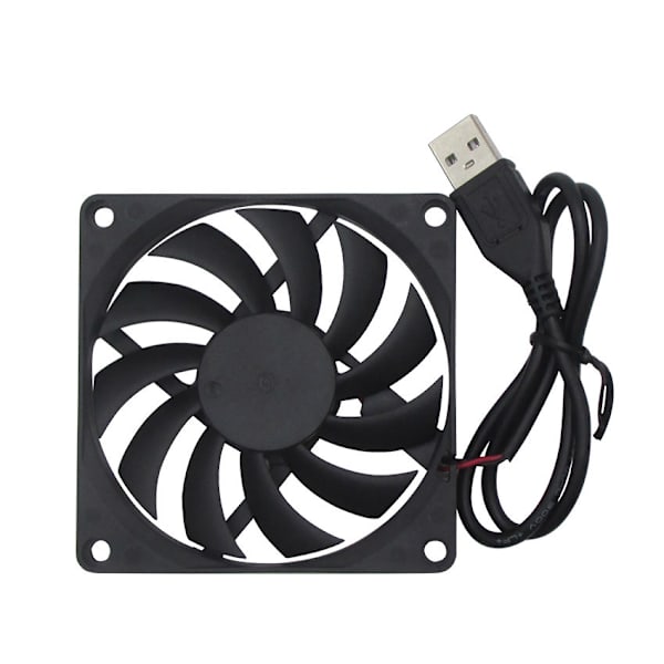 #1 stk. 5V 0,25A 80mm 80x10mm 8cm DC Børsteløs USB-forbindelse til PC-køleblæser#