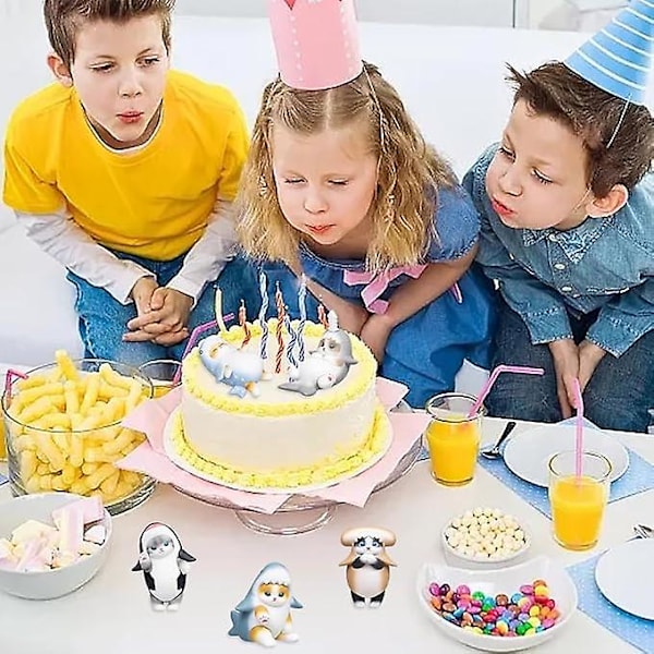 5 st Kat Figur Dekorativ Leksak Tecknad Dekoration Figur Prydnader Leksaker Heminredning Tillbehör Lämplig för Vuxna och Barn