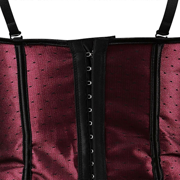 Dame snøret overbust korset bustier hofstil taljetræner med strømpebælte