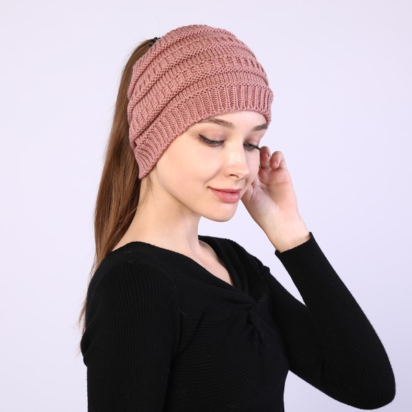 /#/Pink autumn and winter women's knitted headband/#/
