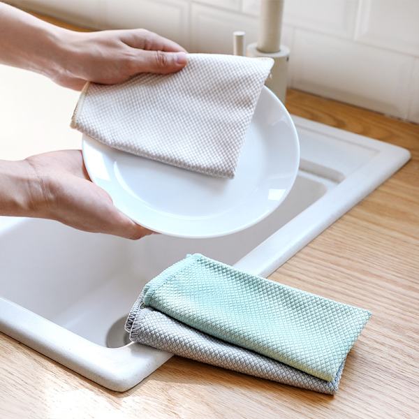 Uudelleenkäytettävät Mikrokuitu Puhdistusliinat - 3 kpl 30x30cm (Harmaa, Vaaleanpunainen,