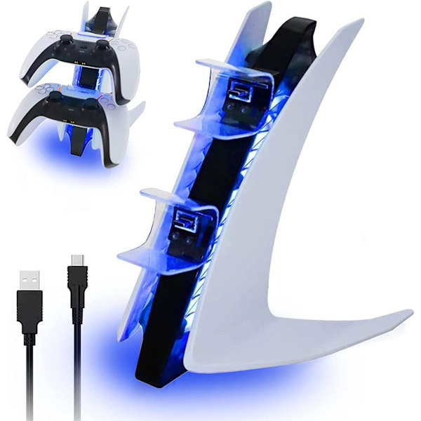 #PS5-controller oplader til 2 controllere samtidig#