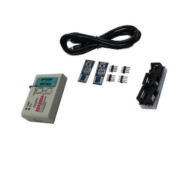 EZP2023 USB SPI -ohjelmointilaite, täysi setti + 12 sovitinta, tuki 24 25 93 95 EEPROM Flash Bios -piireille Windowsille