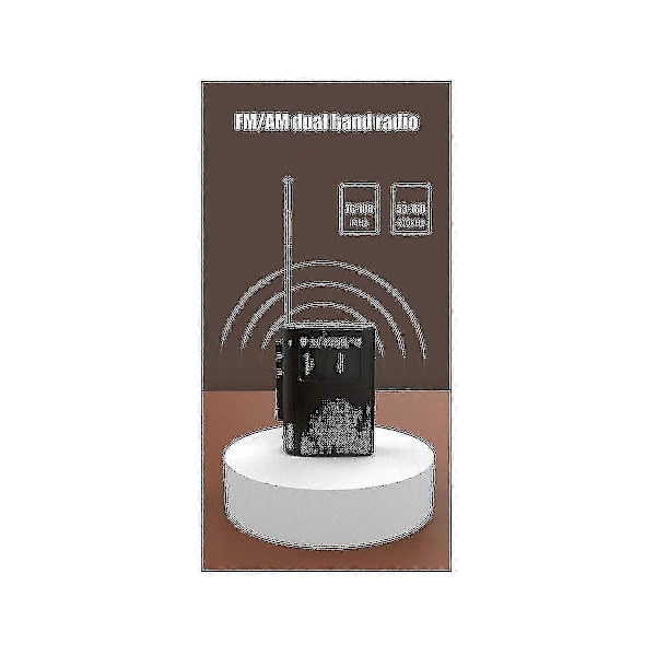 6501 Kannettava kasetti AM/FM-radio Retro kasettimusiikkisoitin Walkman-tallennin kaiuttimella -JA - MXBC