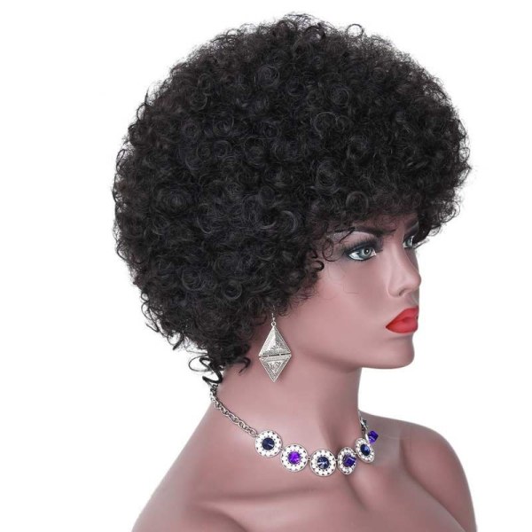 #Toupé Curly Bob Wig Olimmad trådlös främre peruk#