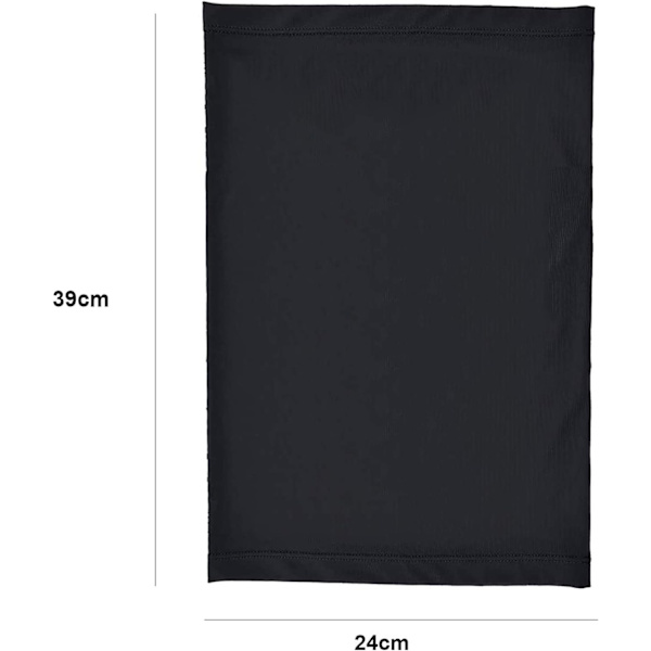Svart - Unisex Elastisk Halsvärmare, Tubulär Halskrage Snabbtorkande