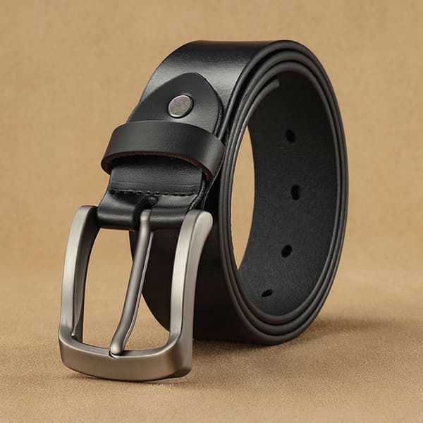 #belte for menn i full lær 38 mm bredt#