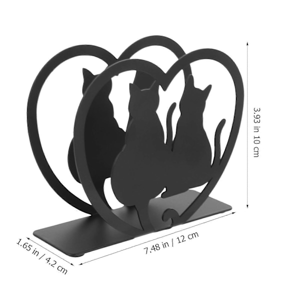 Metall Serviett Holder Katt Modellering Dekorativt Vevsholder Serviettstativ for Bryllupsfest